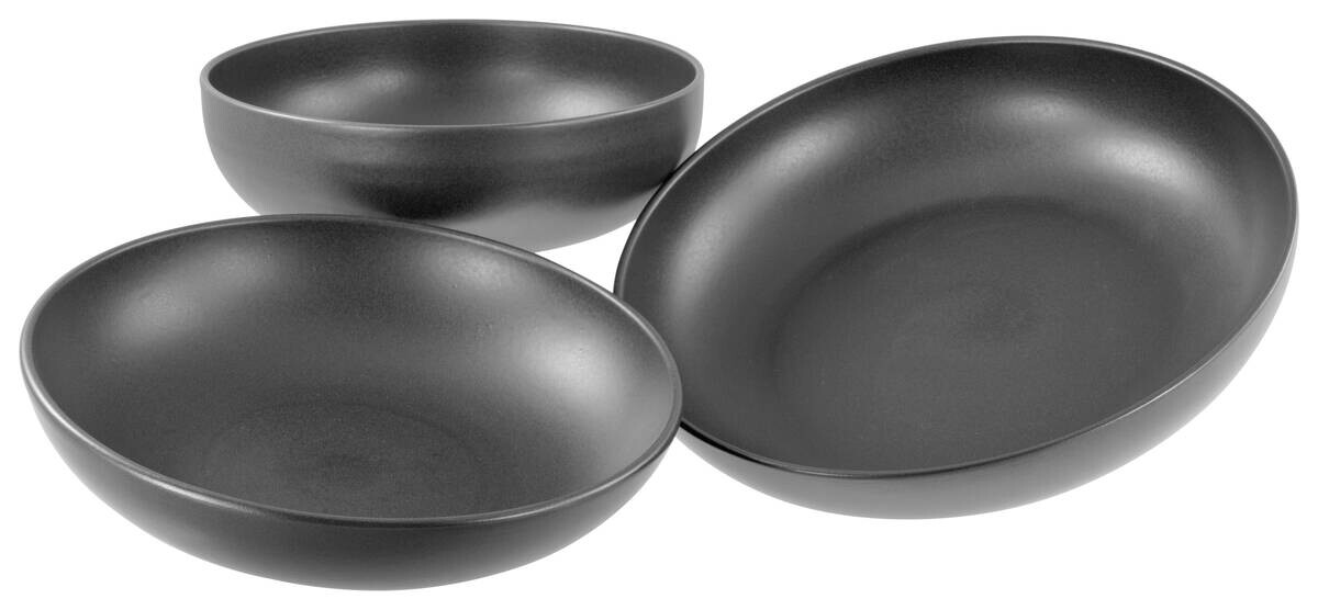 CreaTable Servierschalen-Set Uno schwarz Steinzeug B/H/L: ca. 41x41x41 cm