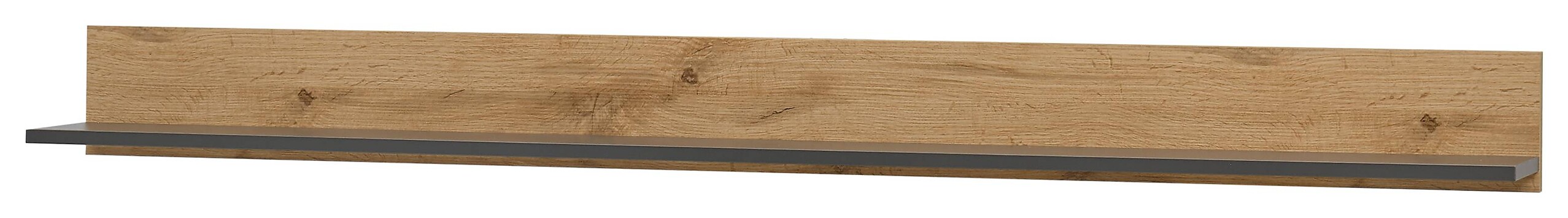 Wandboard City Eiche Wotan Nachbildung anthrazit B/H/T: ca. 170x15x20 cm