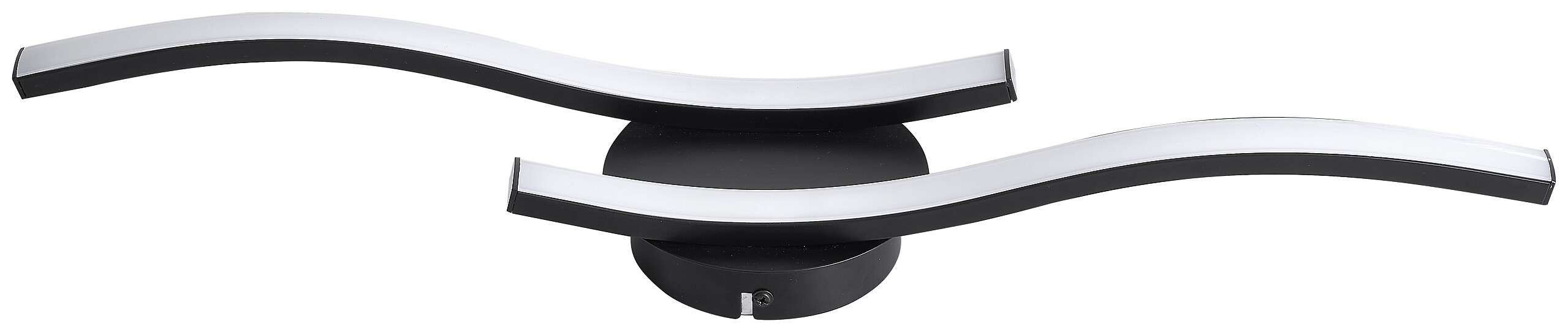 POCOline Deckenleuchte Berwin schwarz Metall B/H/L: ca. 56x7x12 cm 2 Brennstellen