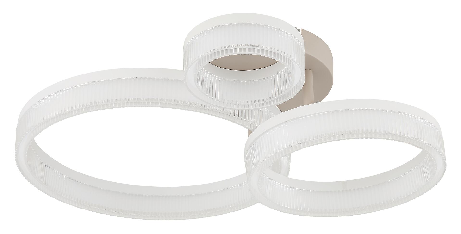 GLOBO Deckenleuchte weiß sand Metall B/H/L: ca. 51x12,5x40,5 cm