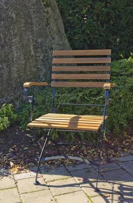 Acamp Klappsessel-Set Lindau schwarz Holz B/H/L: ca. 55x88x57 cm