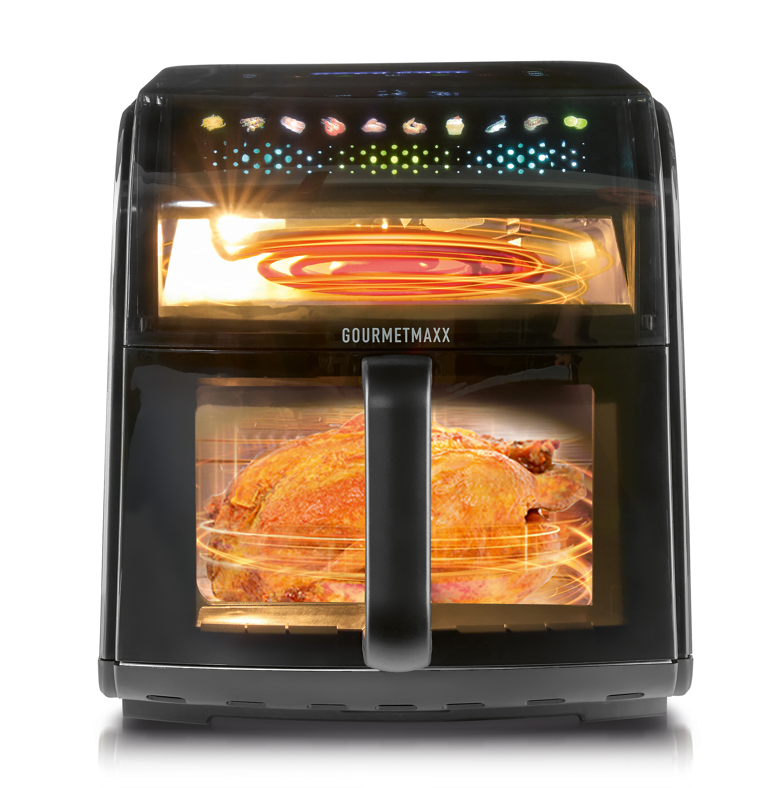 GOURMETmaxx Heißluftfritteuse schwarz Metall B/H/L: ca. 38,6x31,8x28,8 cm ca. 7 l