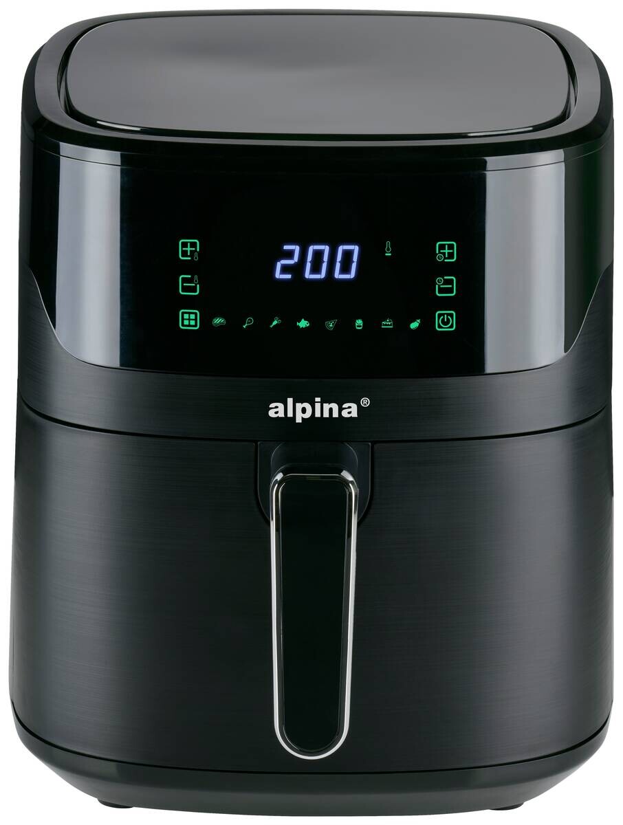 alpina Heißluftfritteuse 871125227218 schwarz Kunststoff B/H/L: ca. 33,4x36,5x43,4 cm ca. 6 l