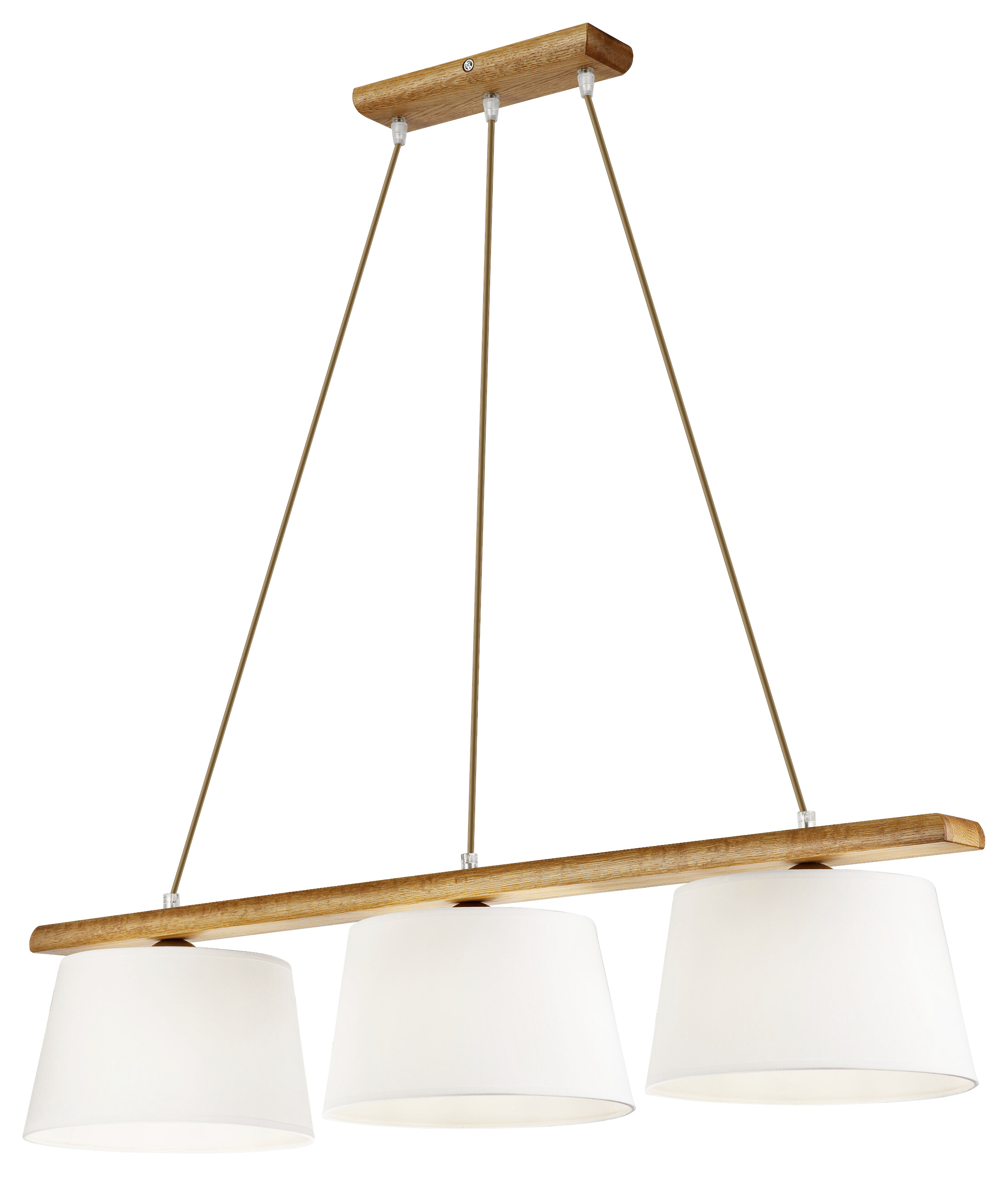 Lamkur Deckenleuchte Eiche rustikal Stahl Holz B/H/L: ca. 28x28x90 cm 3 Brennstellen