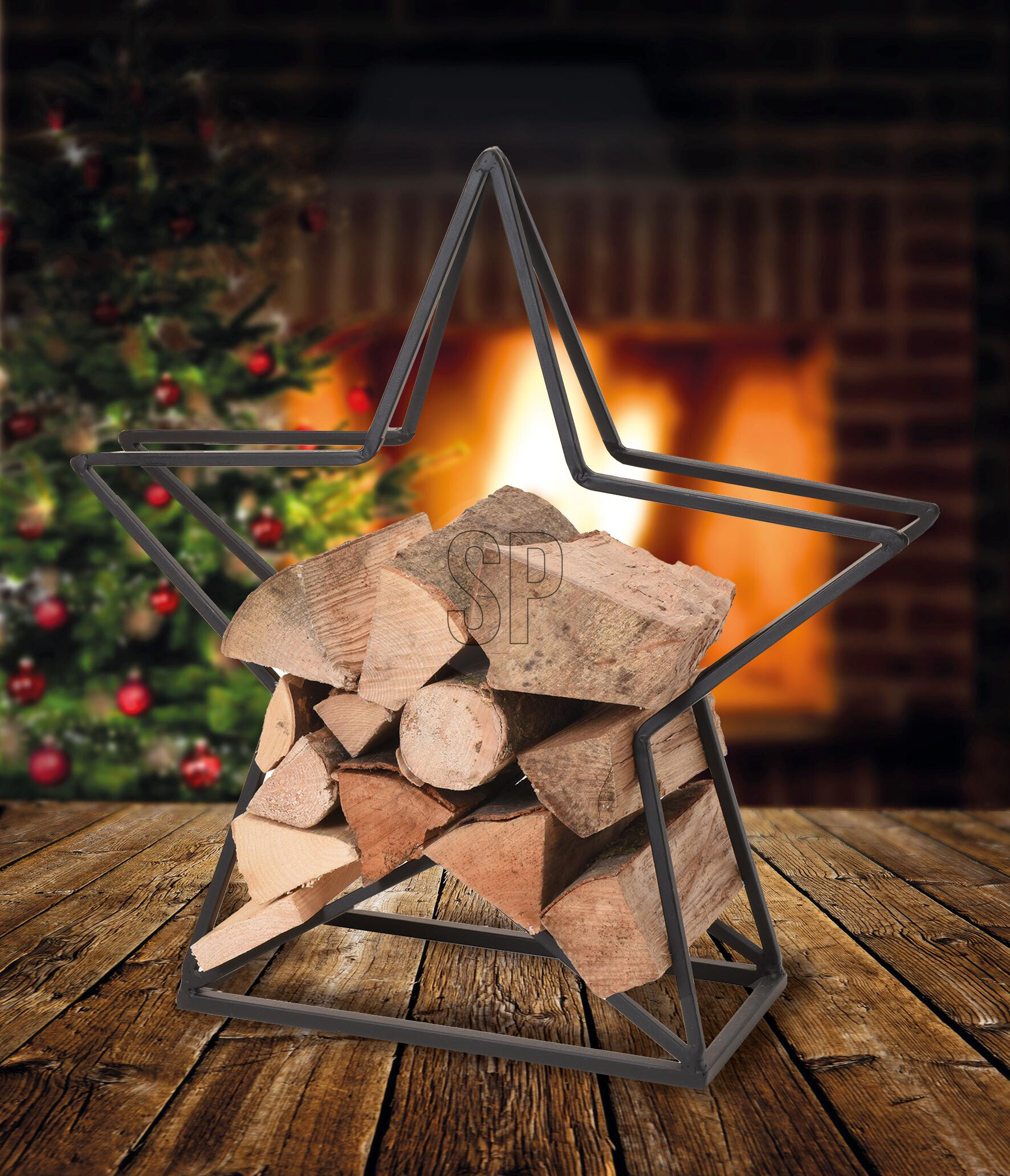 Kaminholzständer schwarz B/H/L: ca. 64x62,5x4 cm Kaminholzständer schwarz B/H/L: ca. 64x62,5x4 cm