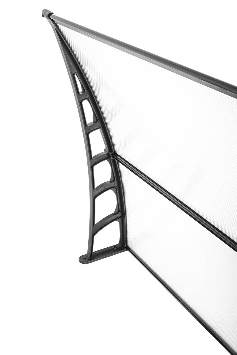 Brosplast Vordach transparent B/H/L: ca. 120x23x105 cm