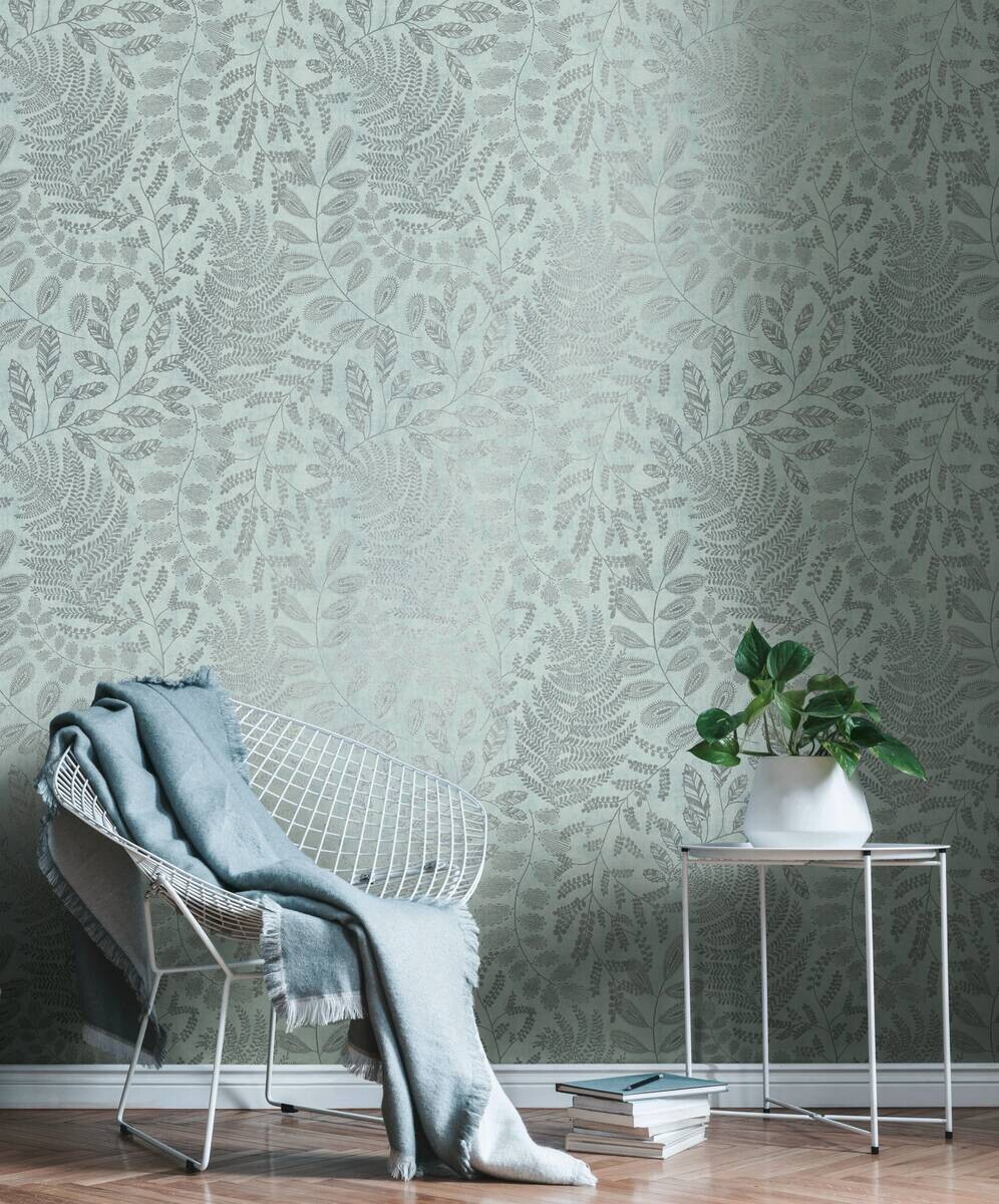 A.S.Creation Vliestapete silber blau B/H/D: ca. 53x1005x8,3 cm