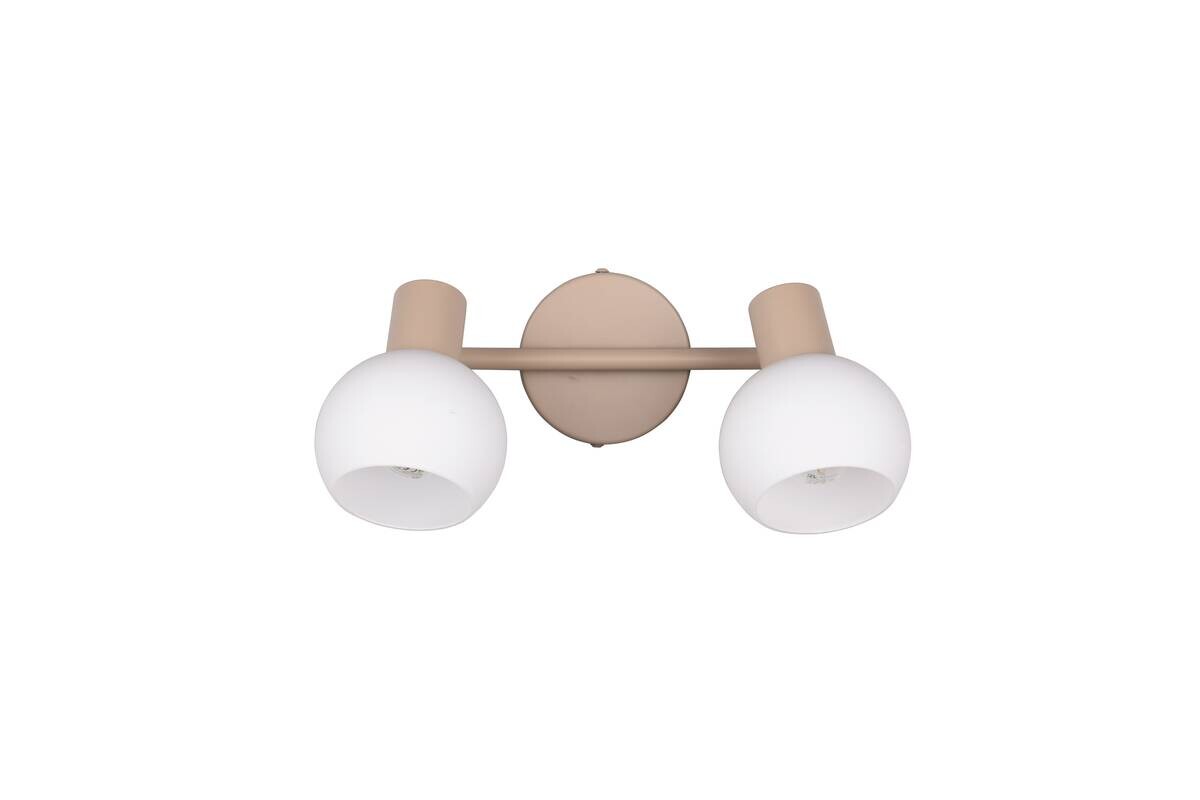 Reality Leuchten Spots Boba beige Metall B/H/L: ca. 25x18,5x10 cm E14 2 Brennstellen