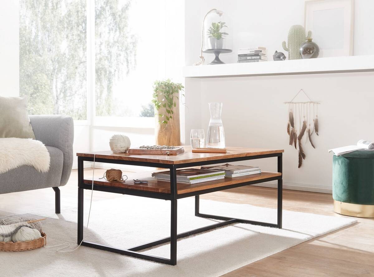 Wohnling Couchtisch braun B/H/T: ca. 60x45x100 cm