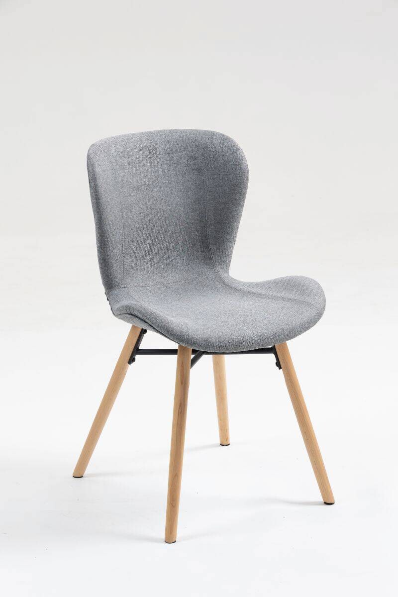 Stuhl Florenz hellgrau Microfaser B/H/T: ca. 47x80x52 cm