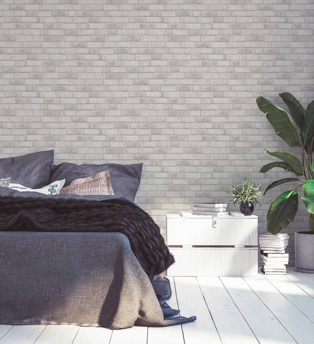 A.S.Creation Vliestapete grau B/H/D: ca. 53x1005x8,6 cm