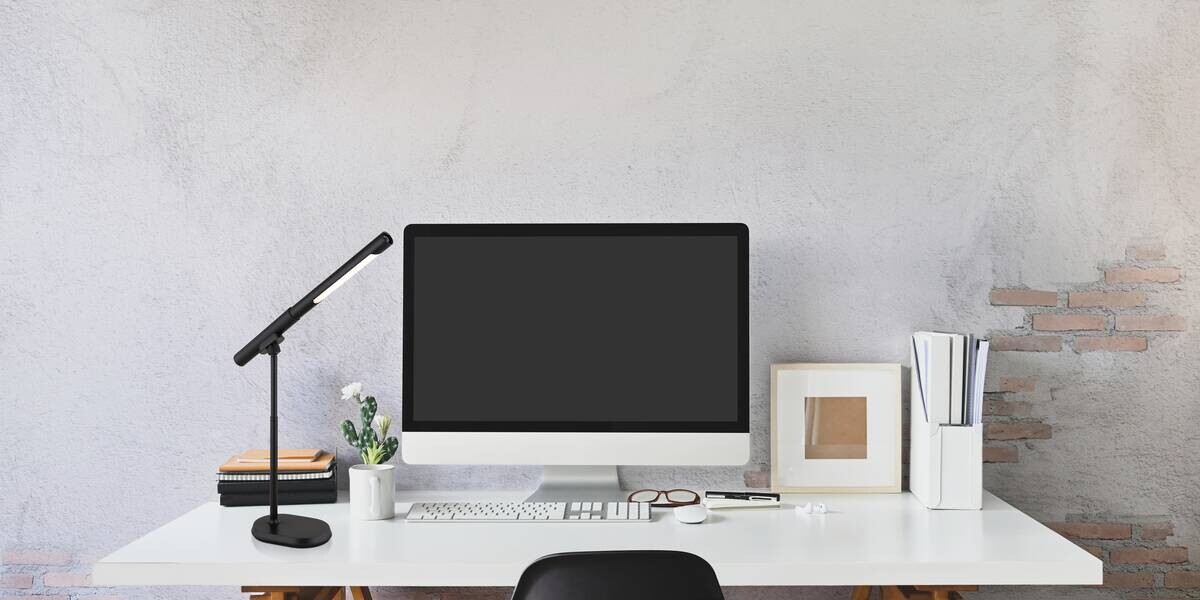 GLOBO LED-Tischleuchte Opal mattschwarz Metall Kunststoff B/H/T: ca. 40,4x44,5x10,9 cm 1 Brennstellen