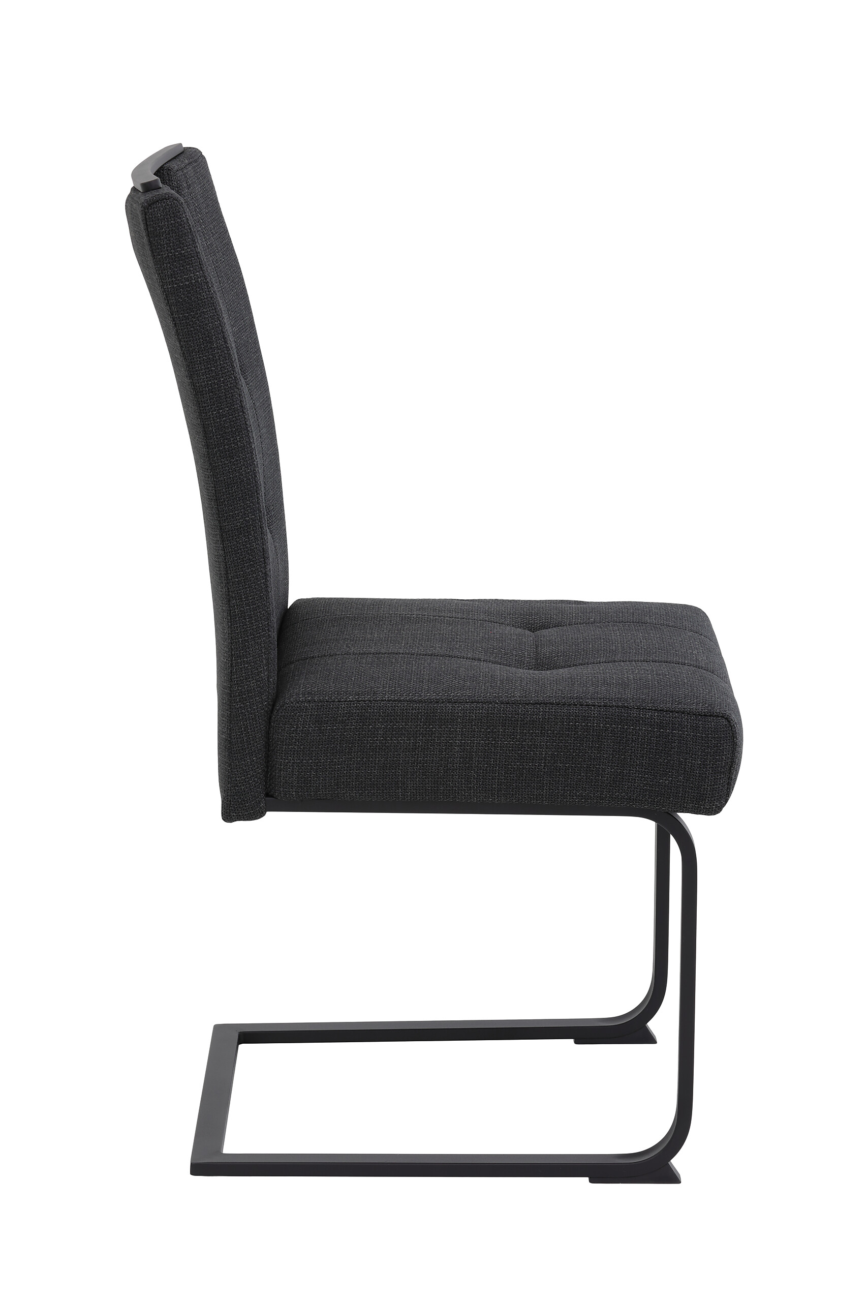 Schwingstuhl Wien anthrazit schwarz Microfaser Metall