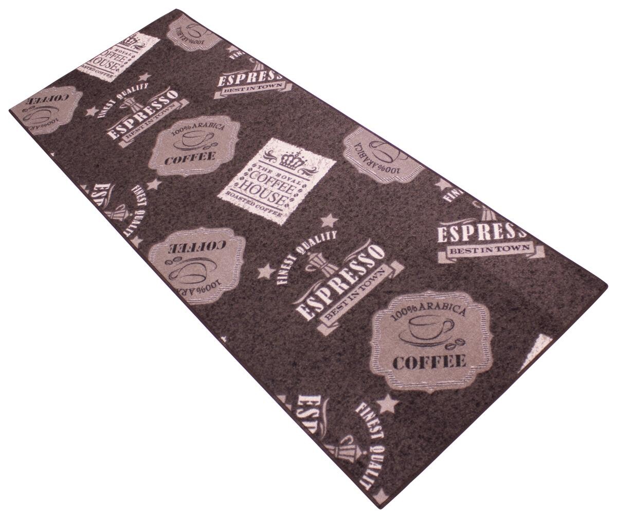 Küchenläufer Coffe Patterns braun B/L: ca. 67x180 cm