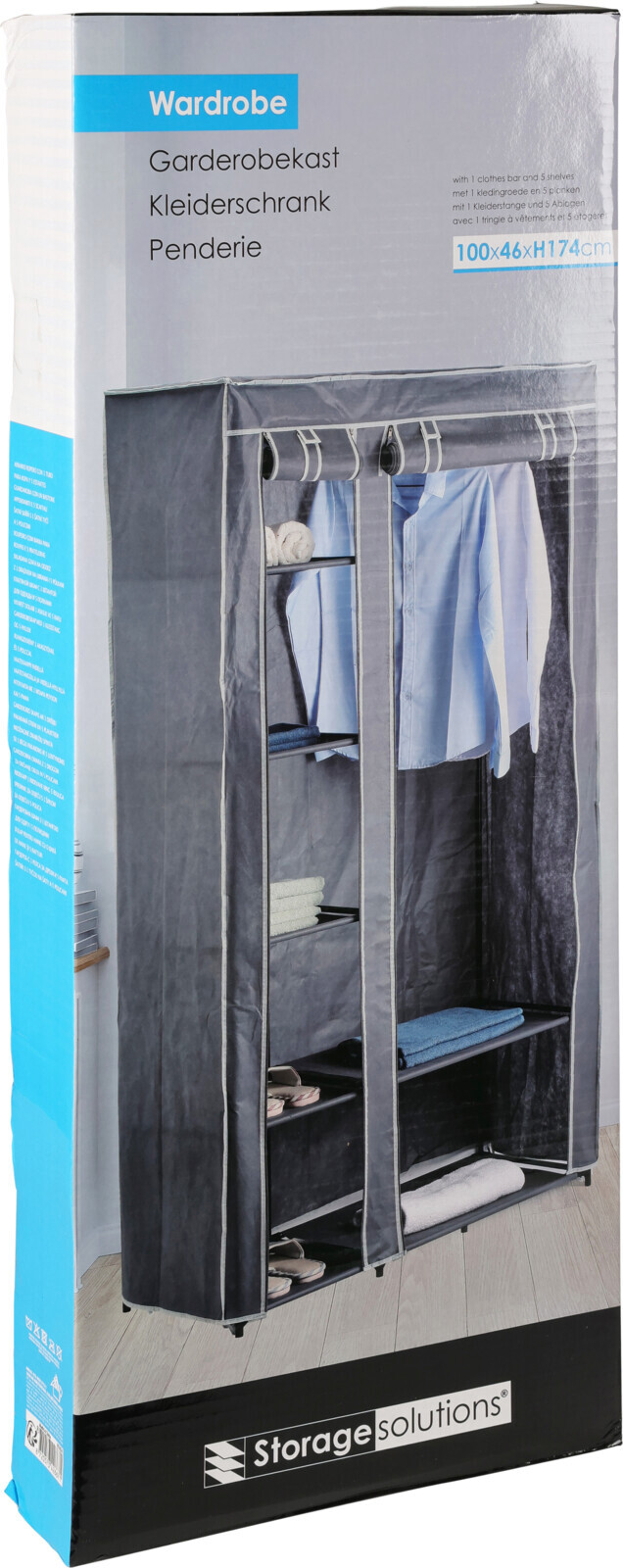 Kleiderschrank anthrazit Stahl