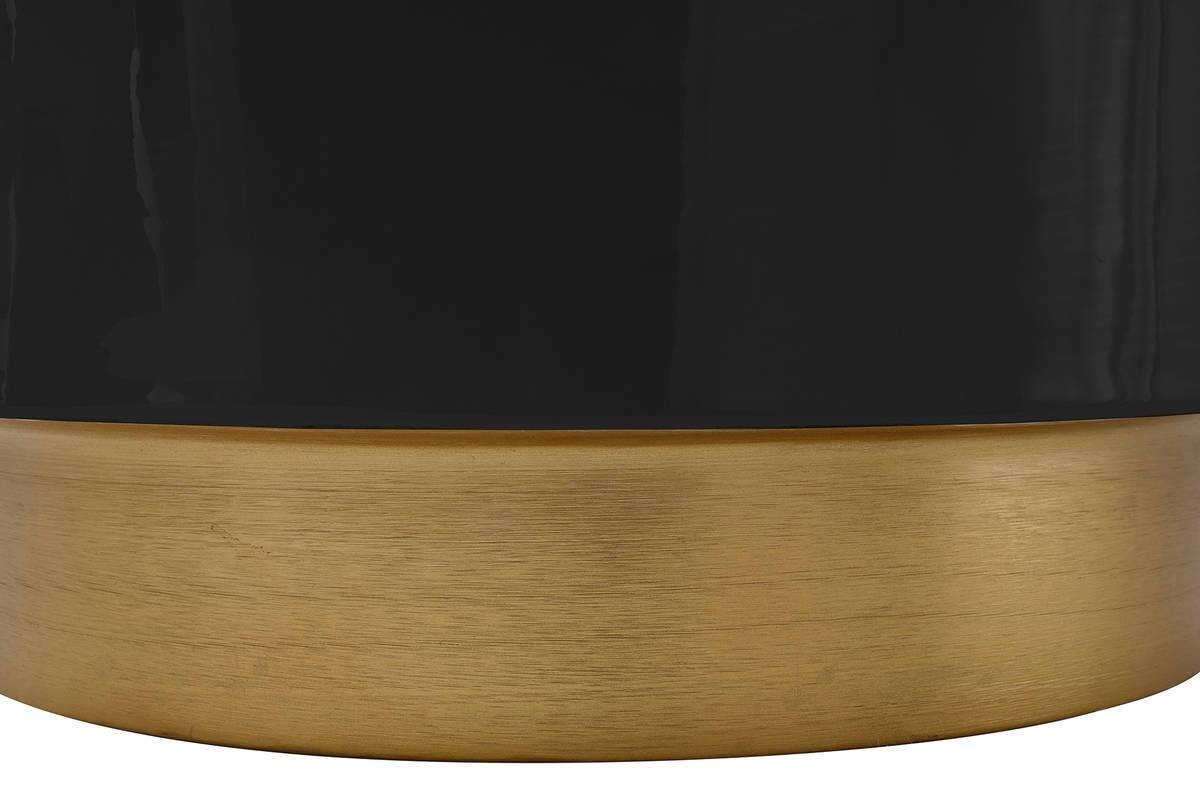 360 Living Hocker Artisse 251 schwarz gold Metall H/D: ca. 43x51,5 cm