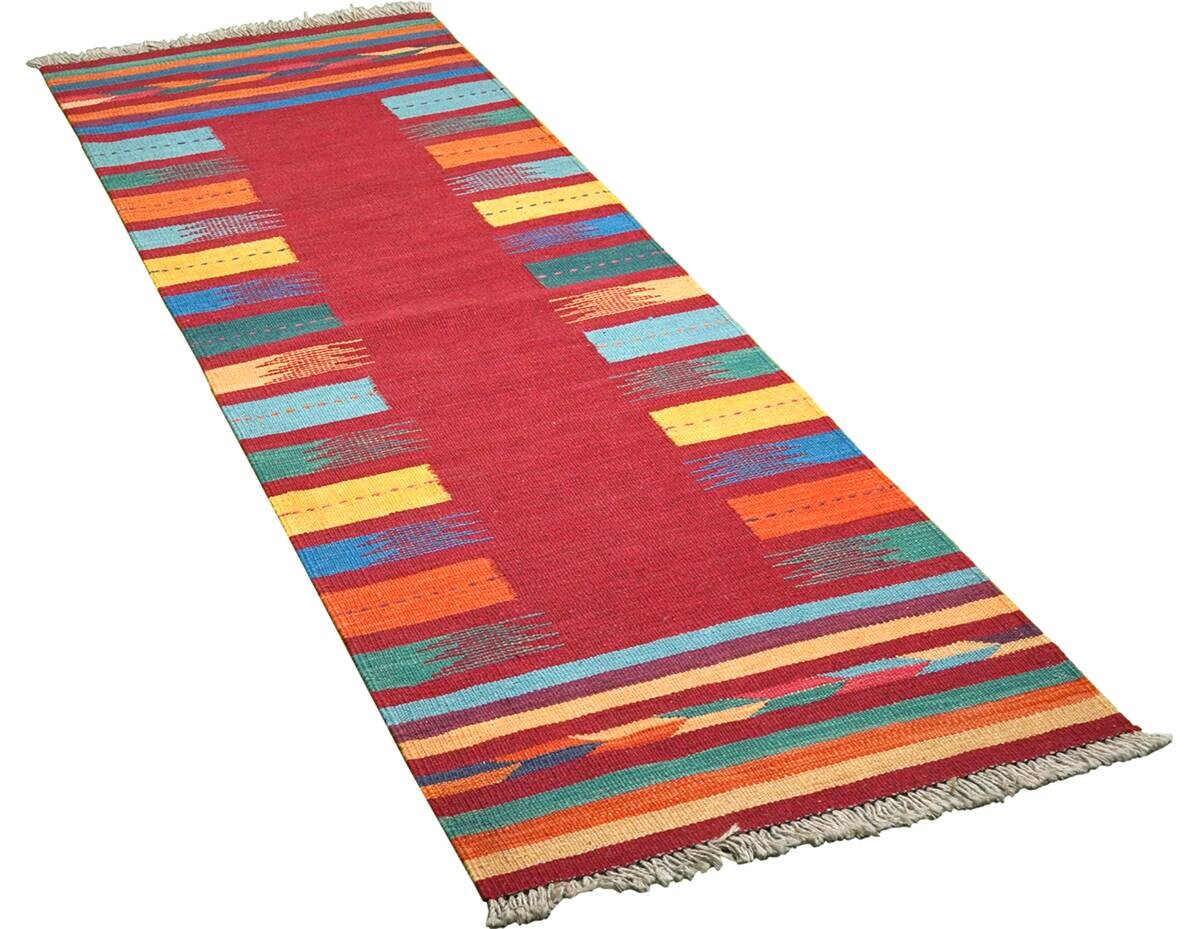 PersaTepp Teppich Kelim Gashgai bunt B/H/L: ca. 63x1x200 cm