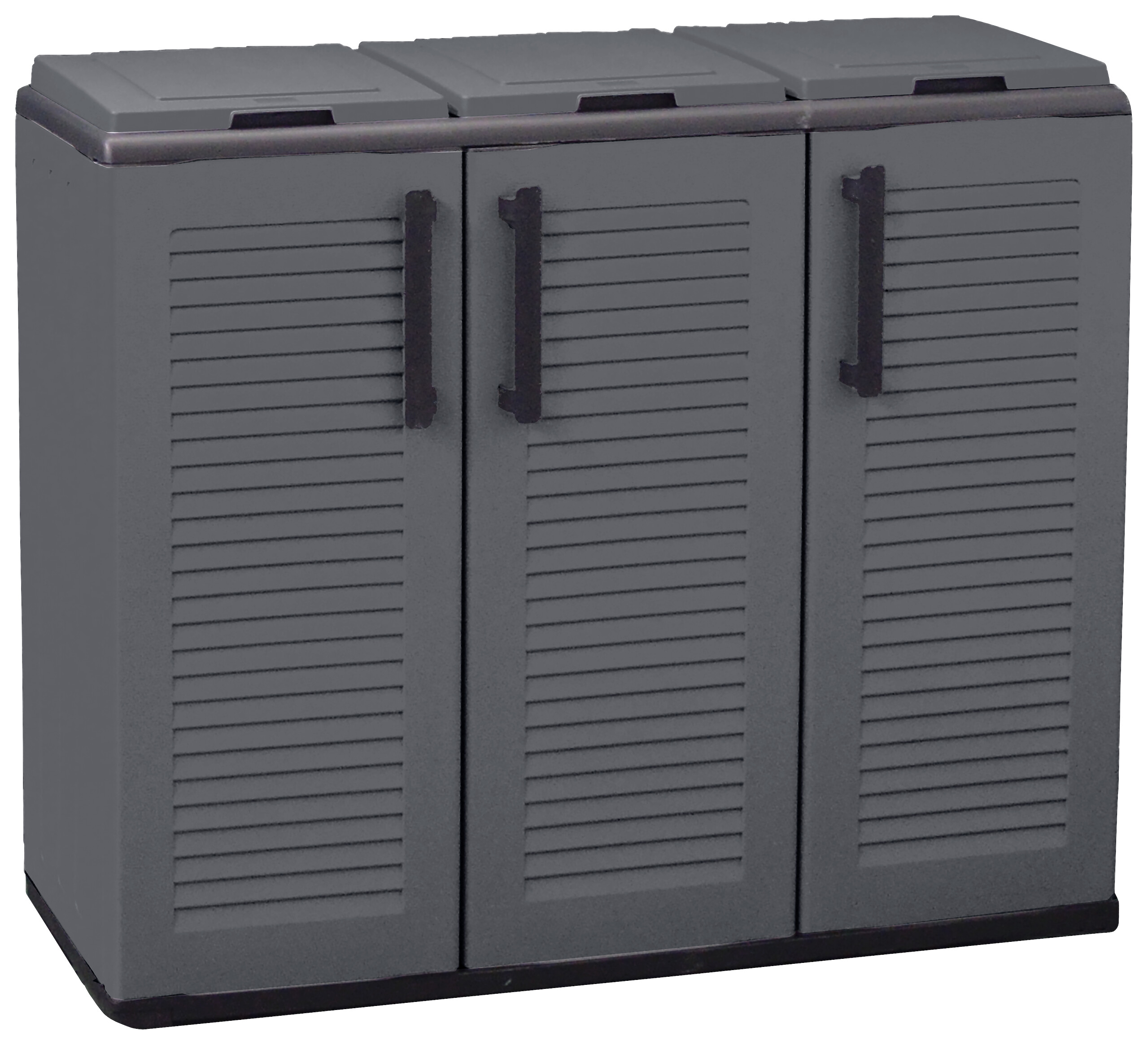 ArtPlast Mülltrennungsschrank Easy grau Kunststoff B/H/T: ca. 102x84x37 cm