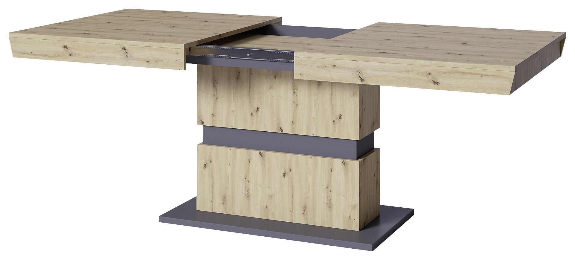 Tisch MATTHEW Eiche Nachbildung anthrazit B/H/T: ca. 160x75x90 cm