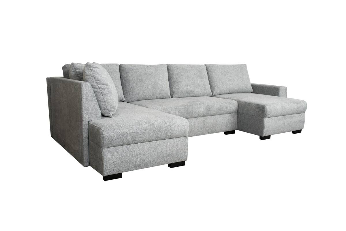 Wohnlandschaft grau Microfaser B/H/T: ca. 312x90x169 cm