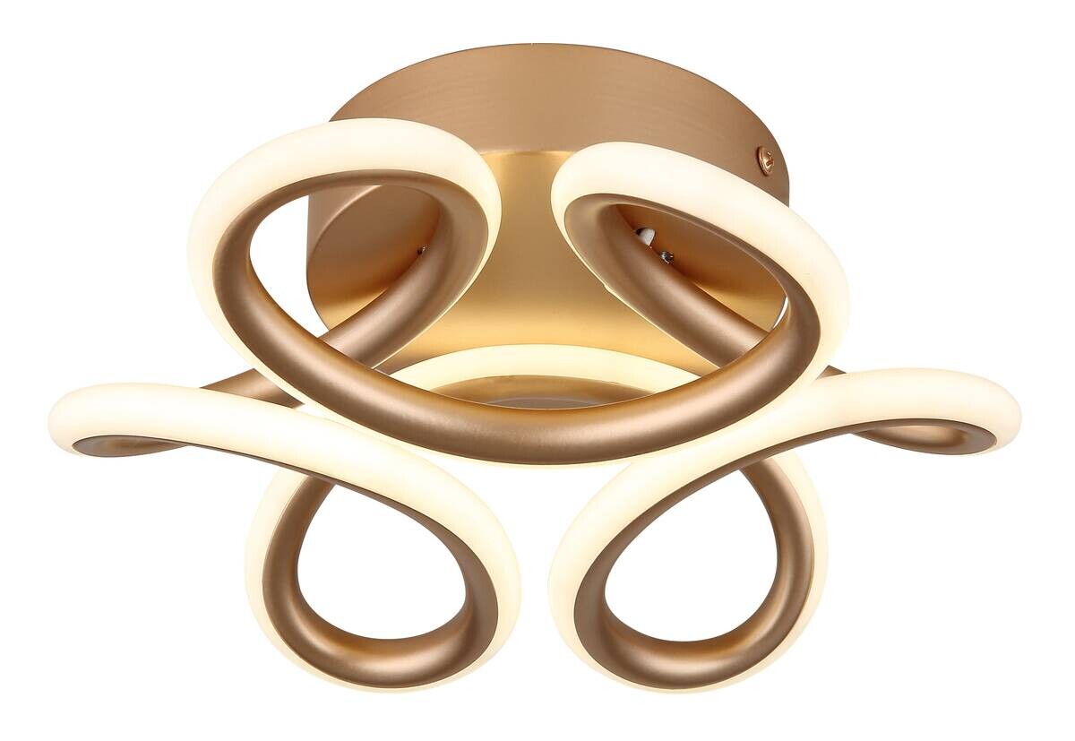 GLOBO Deckenleuchte champagner Metall Aluminium H/D: ca. 10x26 cm 1 Brennstellen