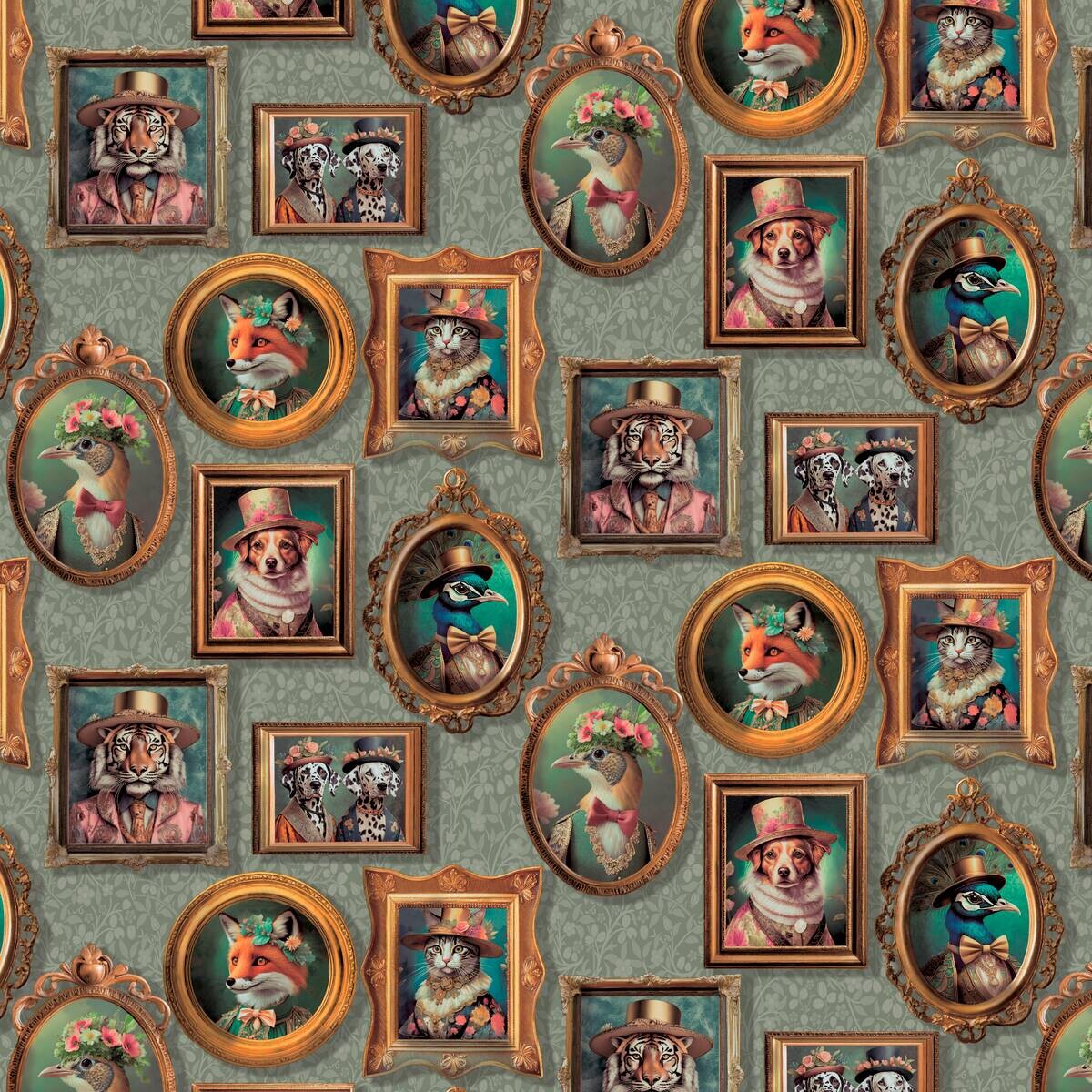 UGEPA Papiertapete Tiere bunt B/L: ca. 53x1005 cm