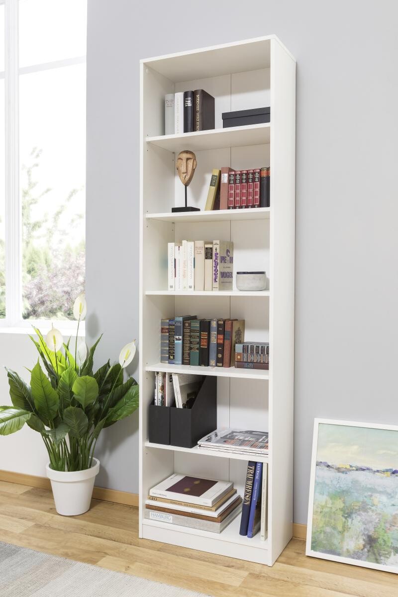 Regal Peggy 7 weiß B/H/T: ca. 58x200x28 cm