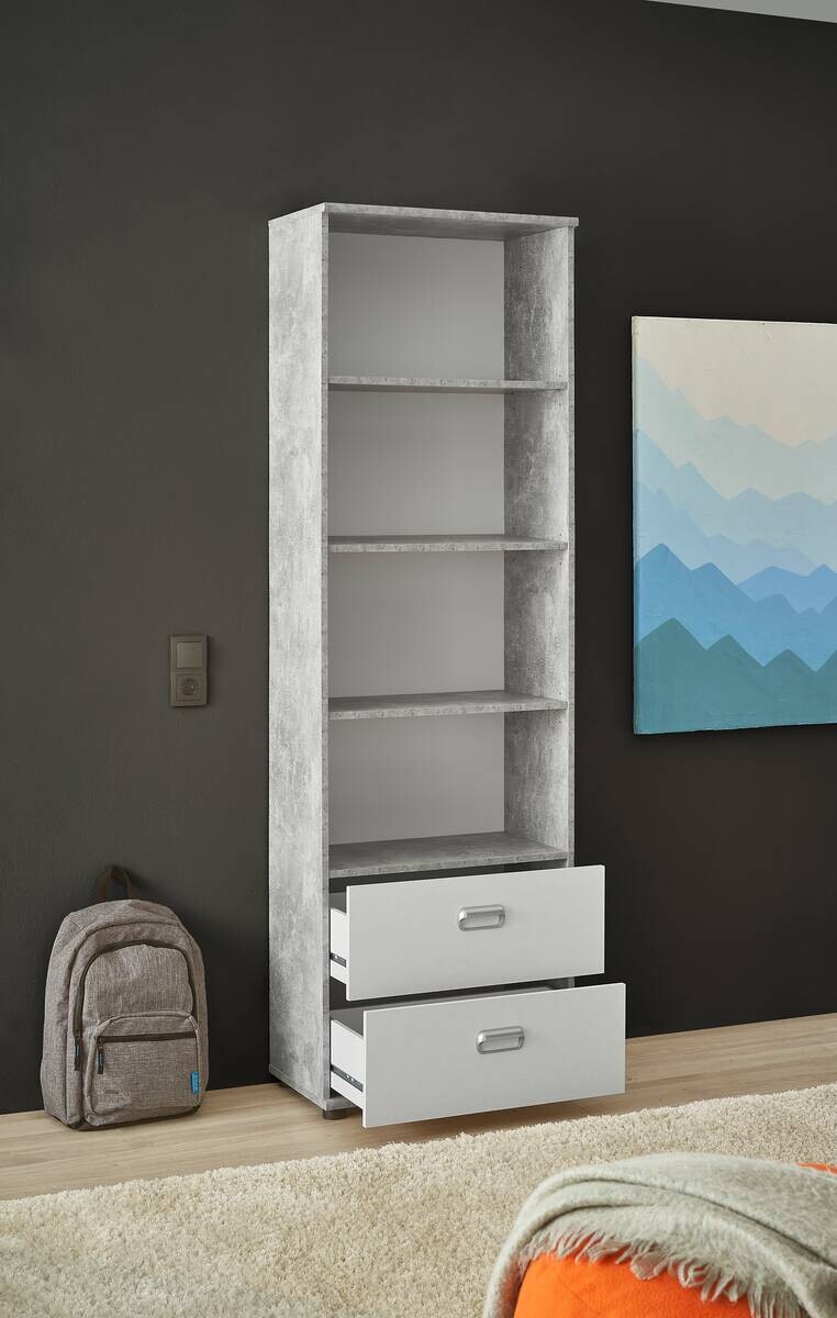 Standregal Matino Beton B/H/T: ca. 60x191x33 cm