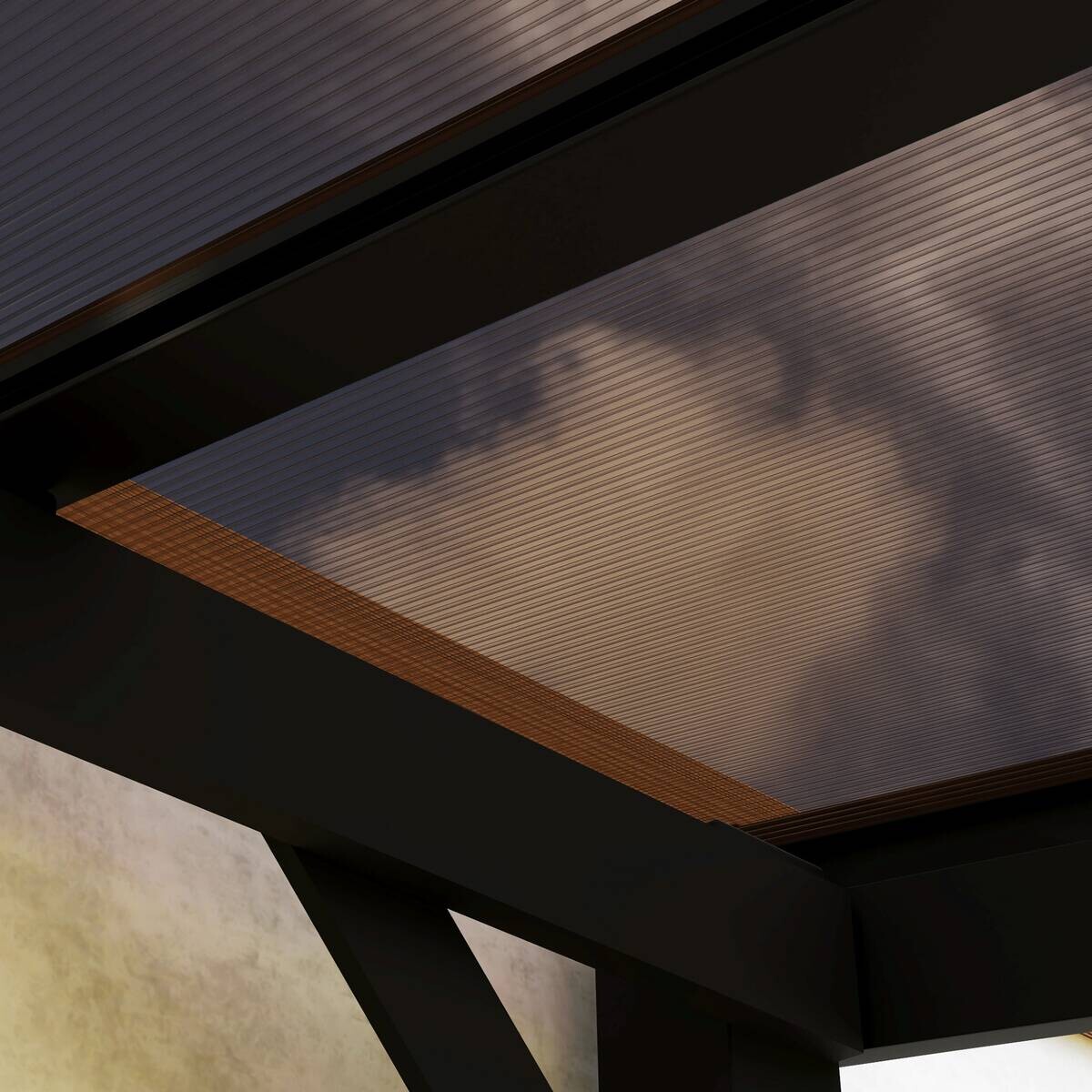 Outsunny Pergola dunkelgrau Metall B/H/L: ca. 294x258x306 cm