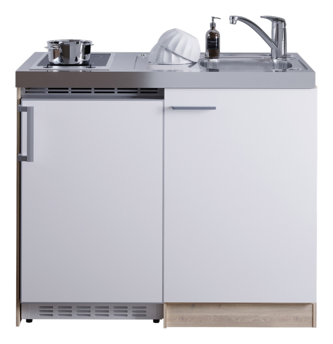 Respekta Miniküche 100 weiß matt B/H/T: ca. 100x87x60 cm