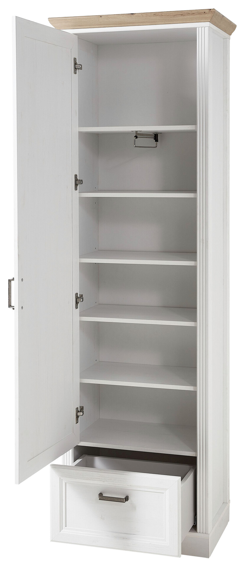 Garderobenschrank Jasmin Pinie Nachbildung Eiche Artisan Nachbildung B/H/T: ca. 65x204x41 cm