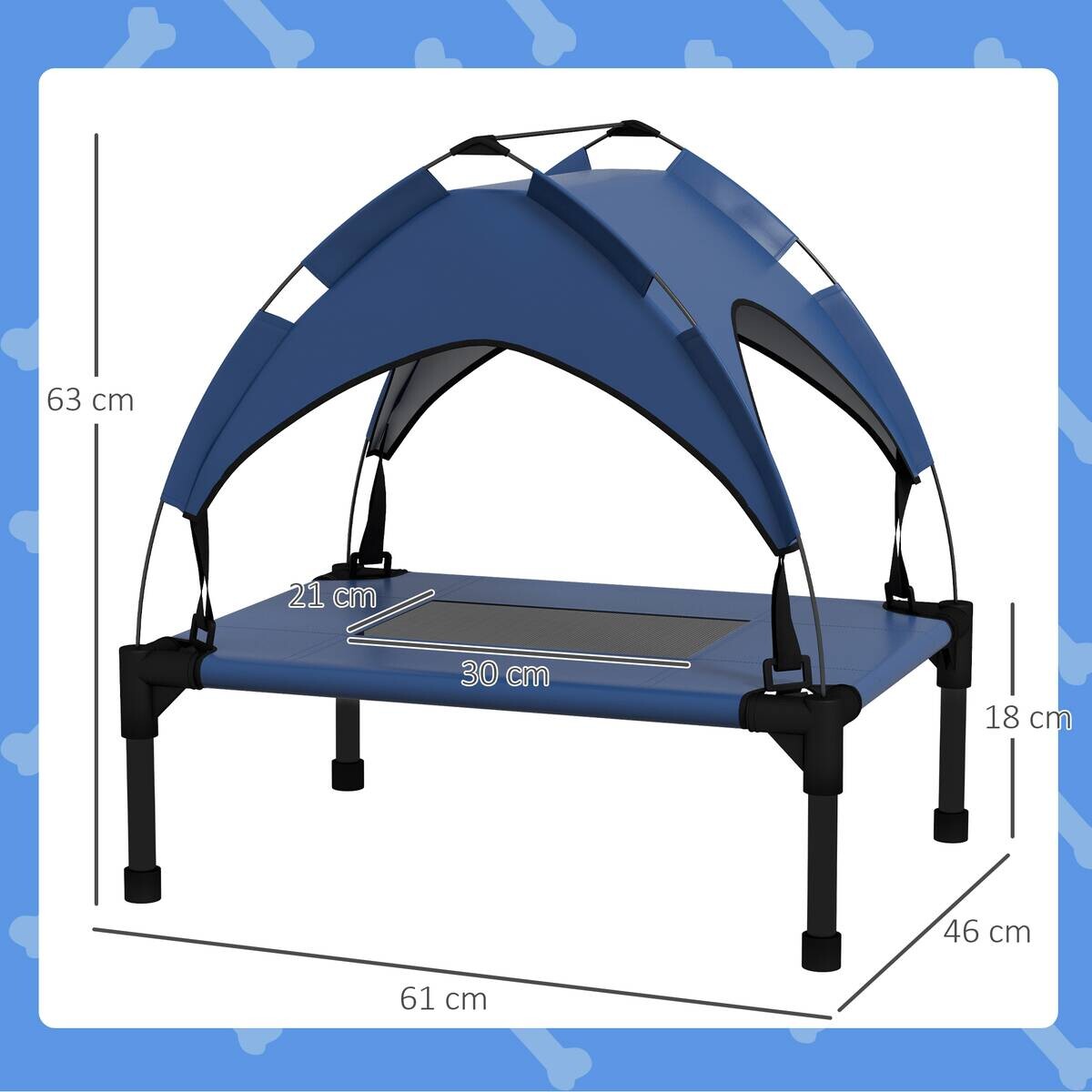 PawHut Erhöhtes Hundebett