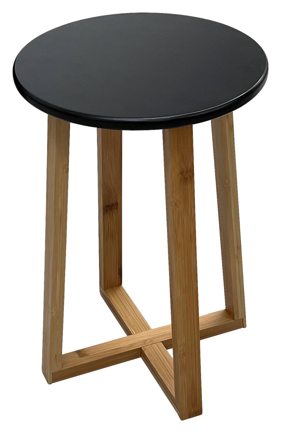 Beistelltisch Jones schwarz natur Bambus H/D: ca. 44x30 cm