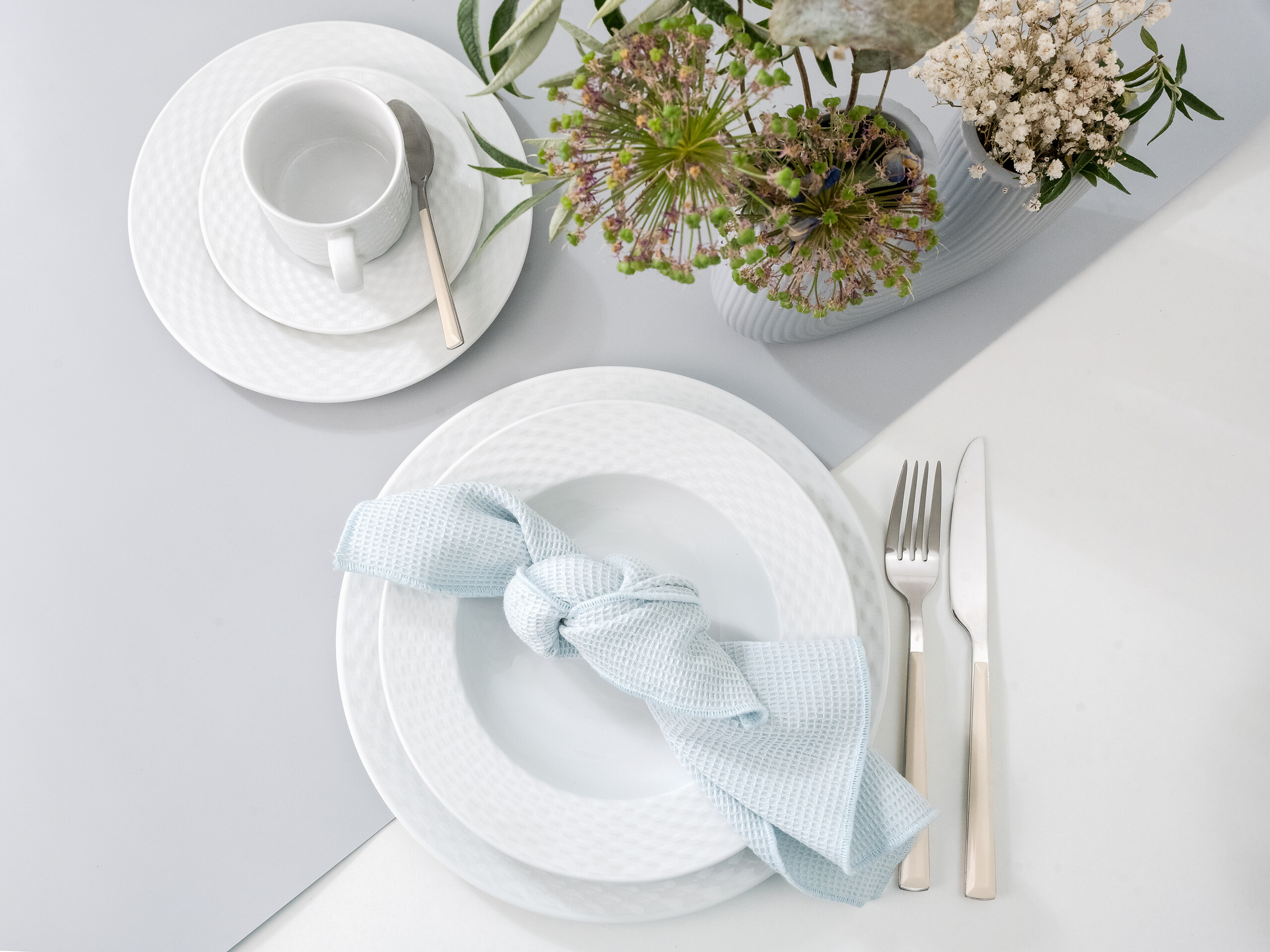 CreaTable Kombiservice Polo weiß Porzellan 30 tlg.