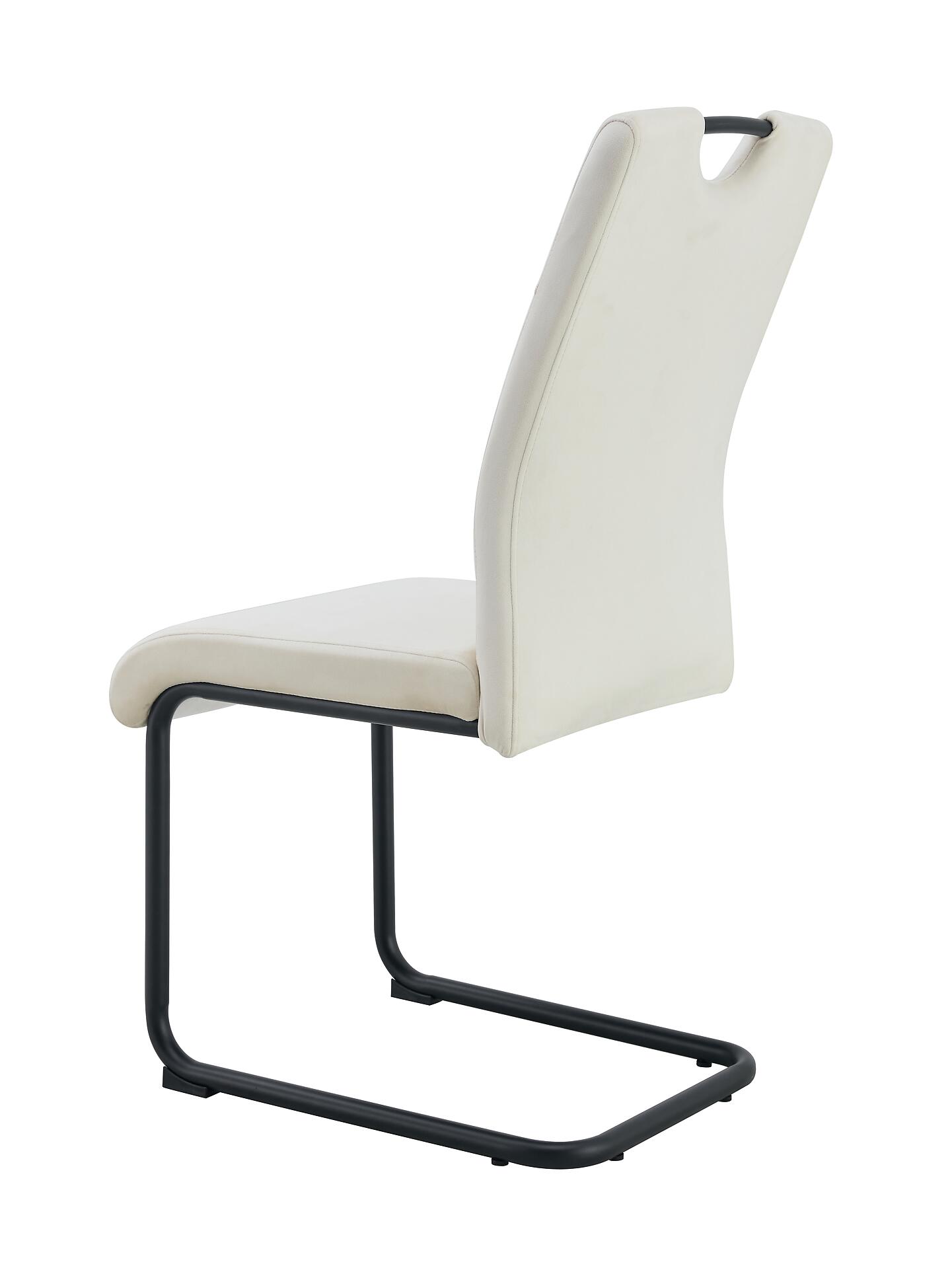 Schwingstuhl LISA, 2er Set creme schwarz B/H/T: ca. 43x98x61 cm