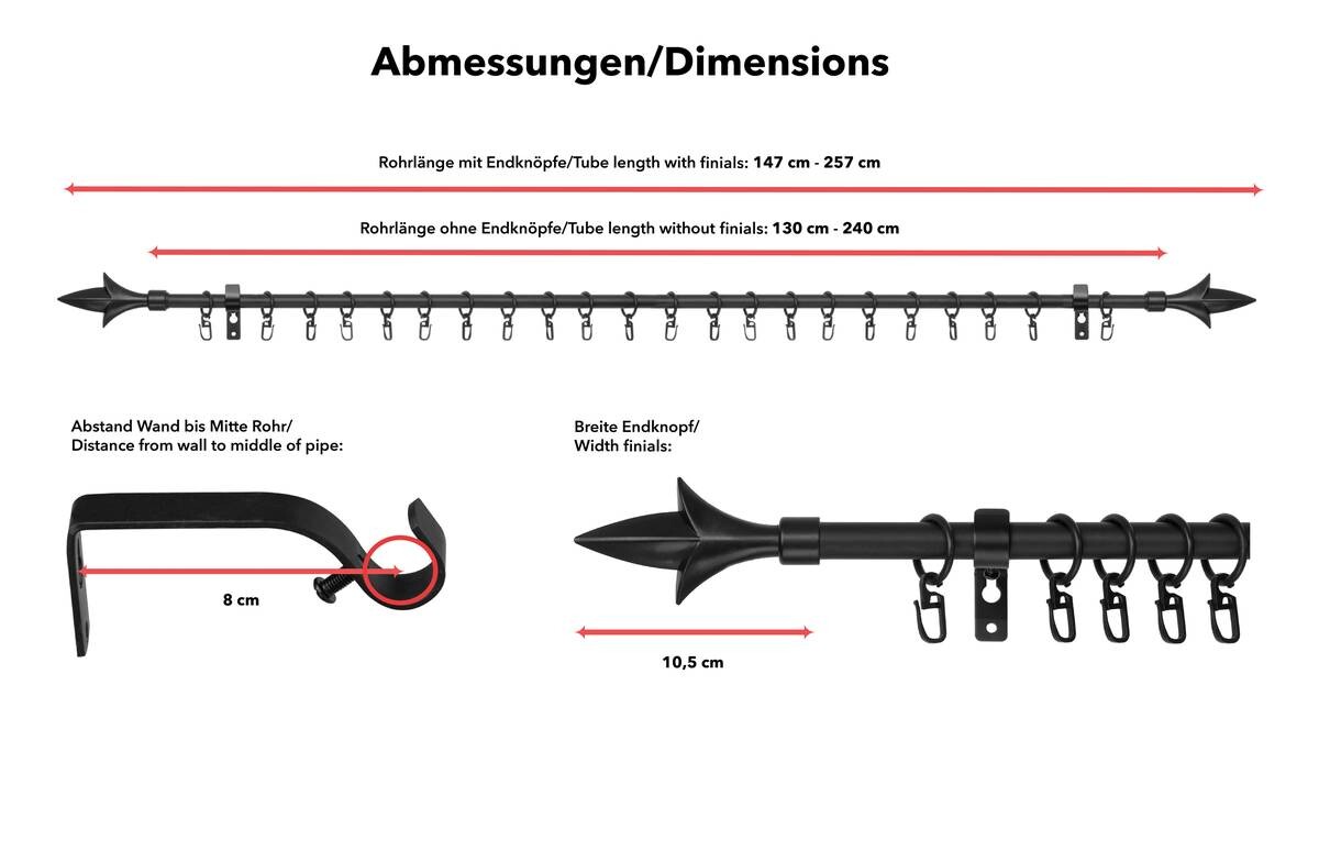 LICHTBLICK Gardinenstange Lilie