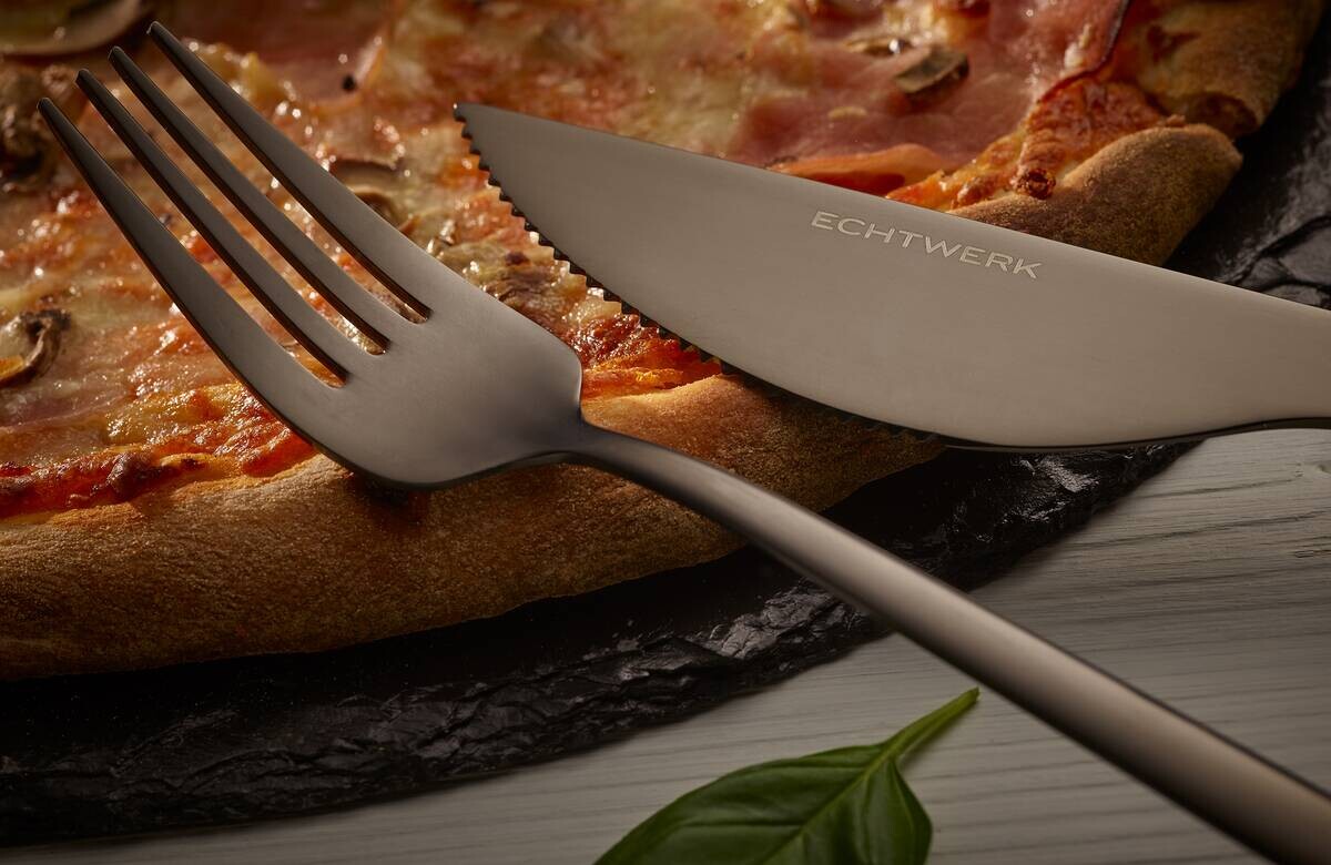 ECHTWERK Besteckset schwarz Edelstahl 8 tlg.