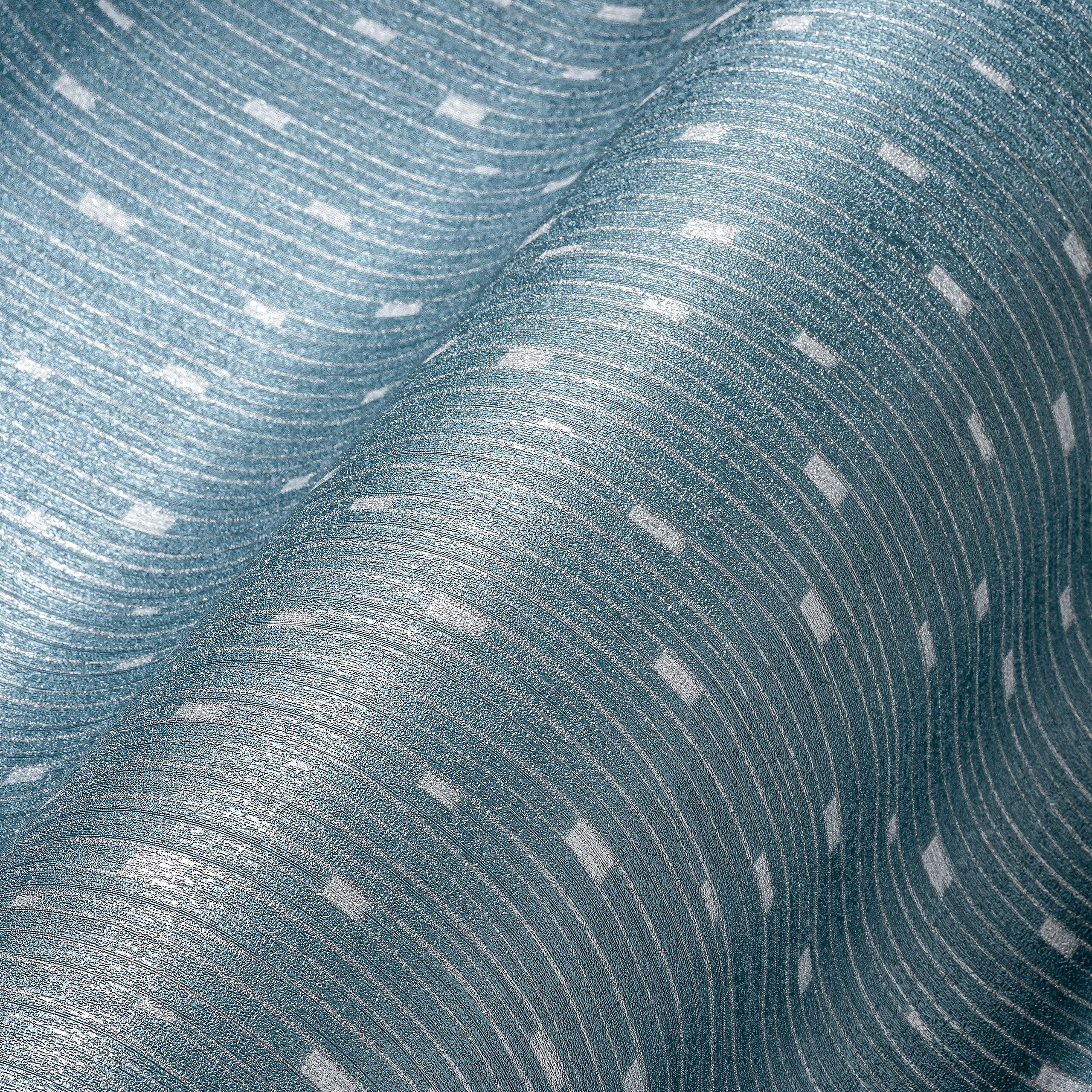 A.S.Creation Vliestapete blau silber B/H/D: ca. 53x1005x8,1 cm