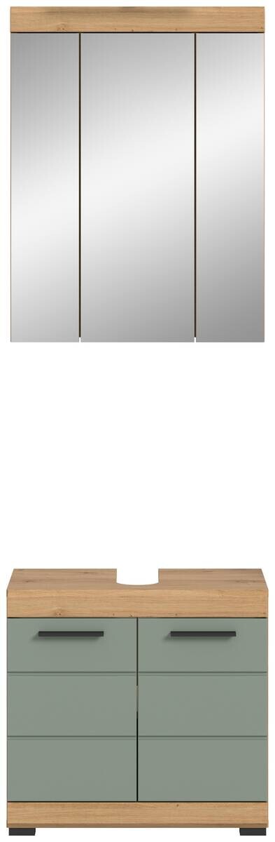 Badezimmer-Set Scout Eiche Artisan Nachbildung salbei Nachbildung B/H/T: ca. 60x191x34 cm