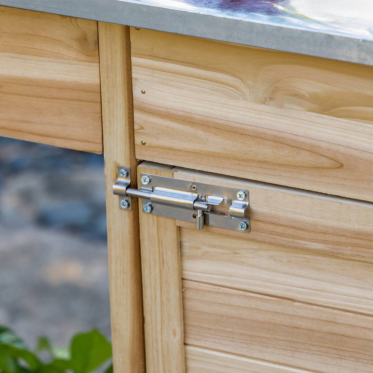 Outsunny Pflanztisch natur B/H/L: ca. 48x125x112 cm