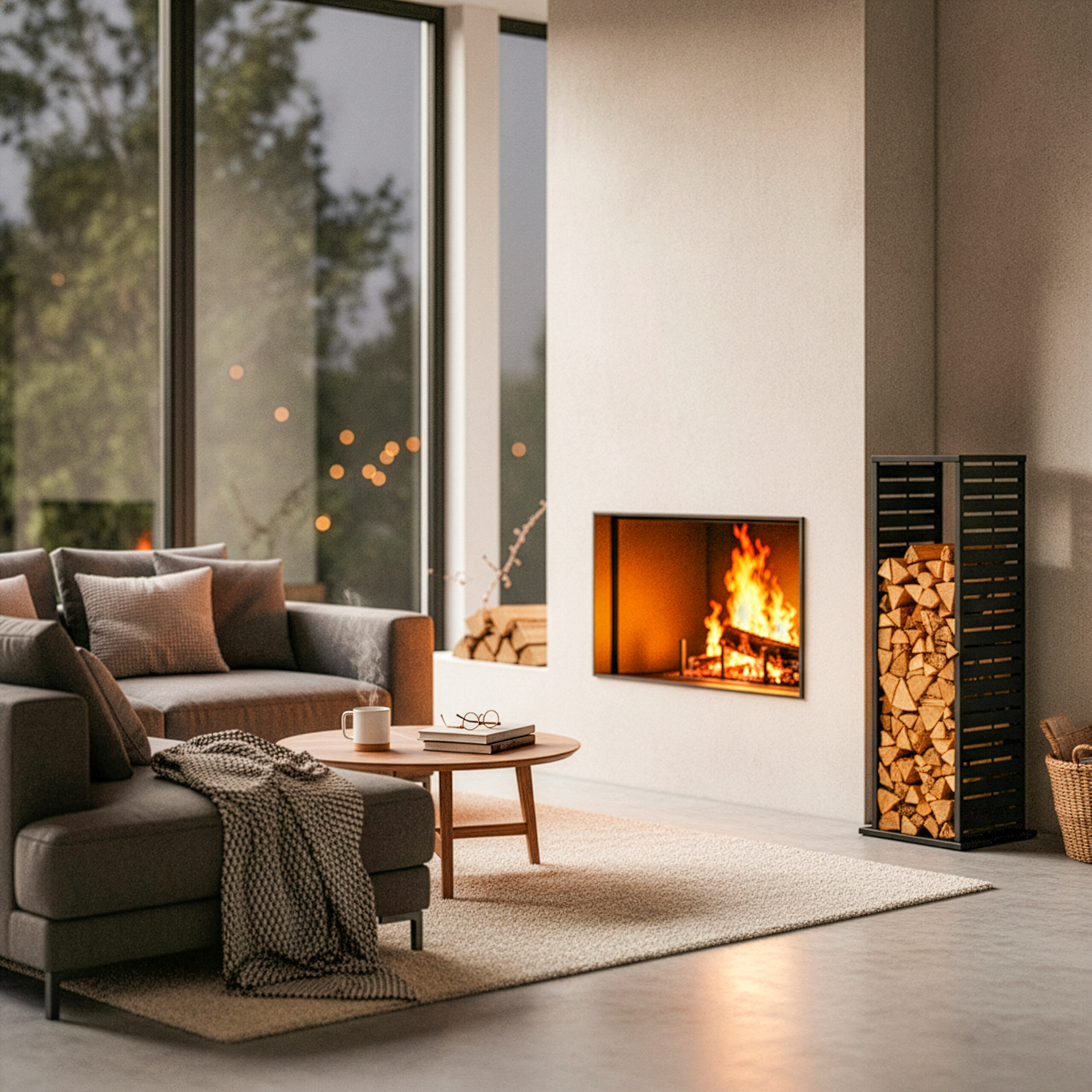 Westmann Kaminholzregal Luma anthrazit B/H/L: ca. 38x112x38 cm