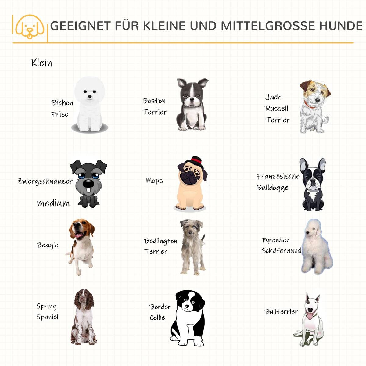 PawHut Hunde-Zubehör Eiche Polypropylen B/H/L: ca. 58,5x81x76 cm