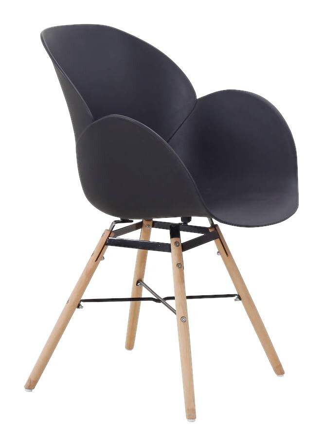 Stuhl Amalia 100 2er schwarz Kunststoff B/H/T: ca. 59x83,5x57,5 cm