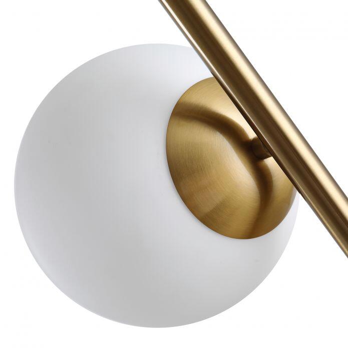 HOMCOM Stehleuchte B31-146V90GD gold weiß Stahl Glas B/H/L: ca. 28x165x28 cm E27 2 Brennstellen