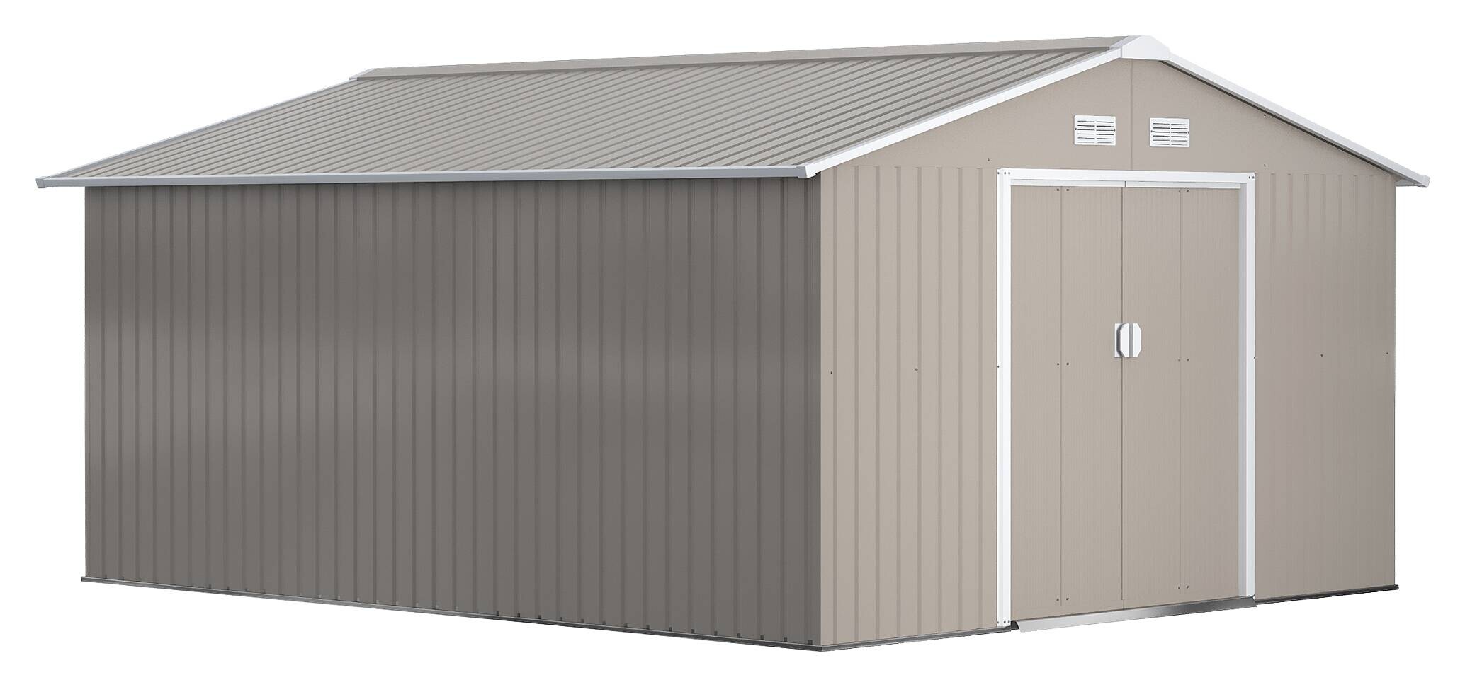 Outsunny Gerätehaus hellgrau B/H/L: ca. 386x200x340 cm