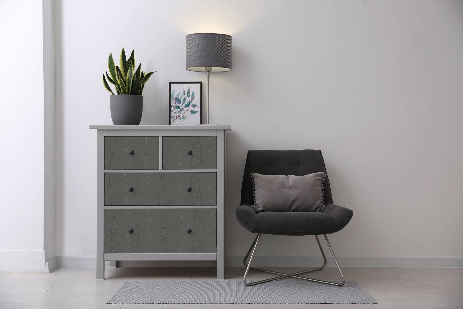 d-c-fix Klebefolie Grafik Silbergrau B/L: ca. 45x200 cm