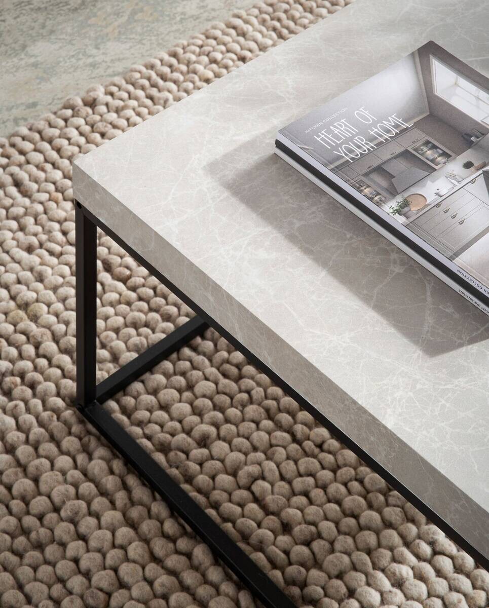 Wohnling Couchtisch Sandgrau B/H/T: ca. 60x38x60 cm