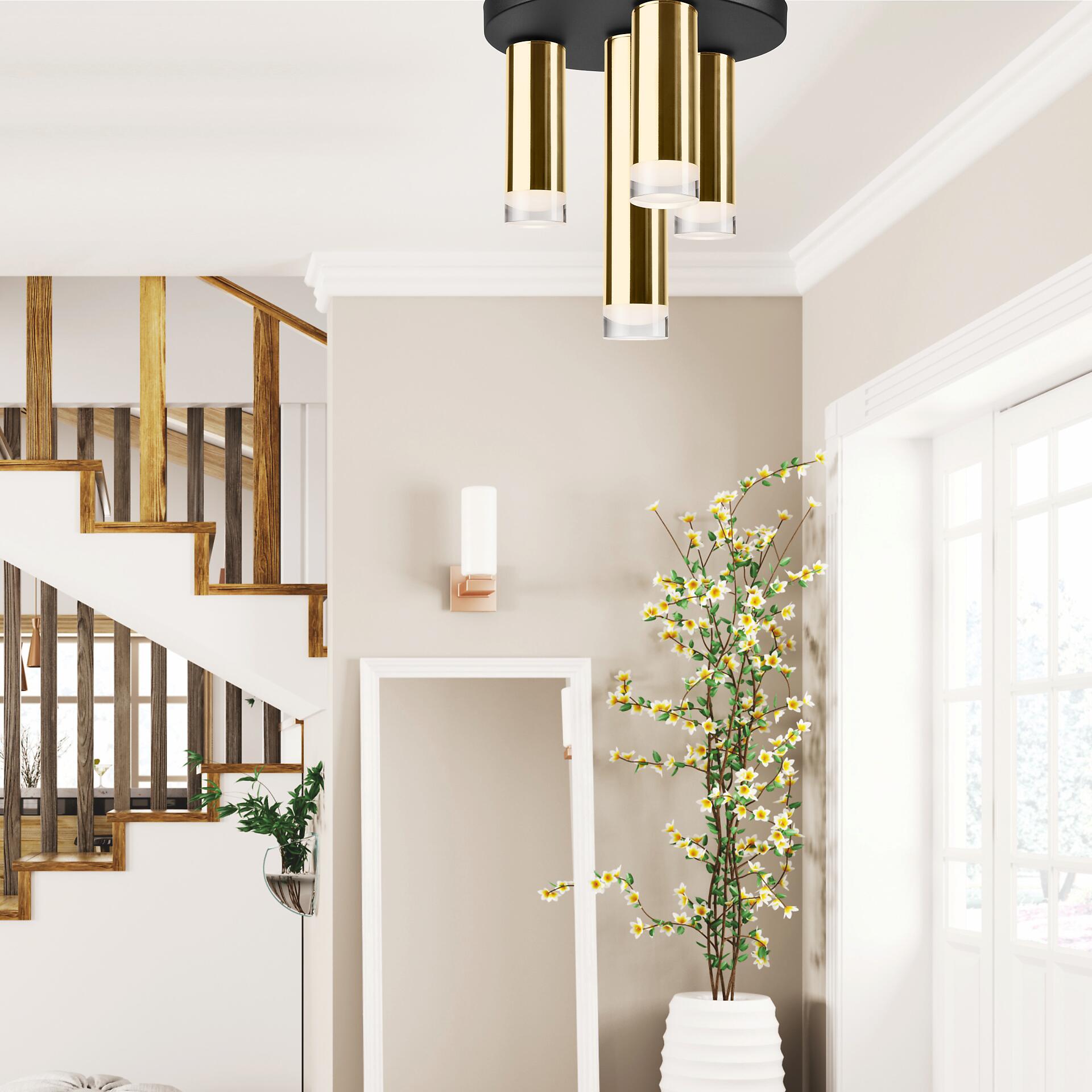 Lamkur Deckenleuchte schwarz Stahl B/H/L: ca. 30x31,5x30 cm E27 4 Brennstellen