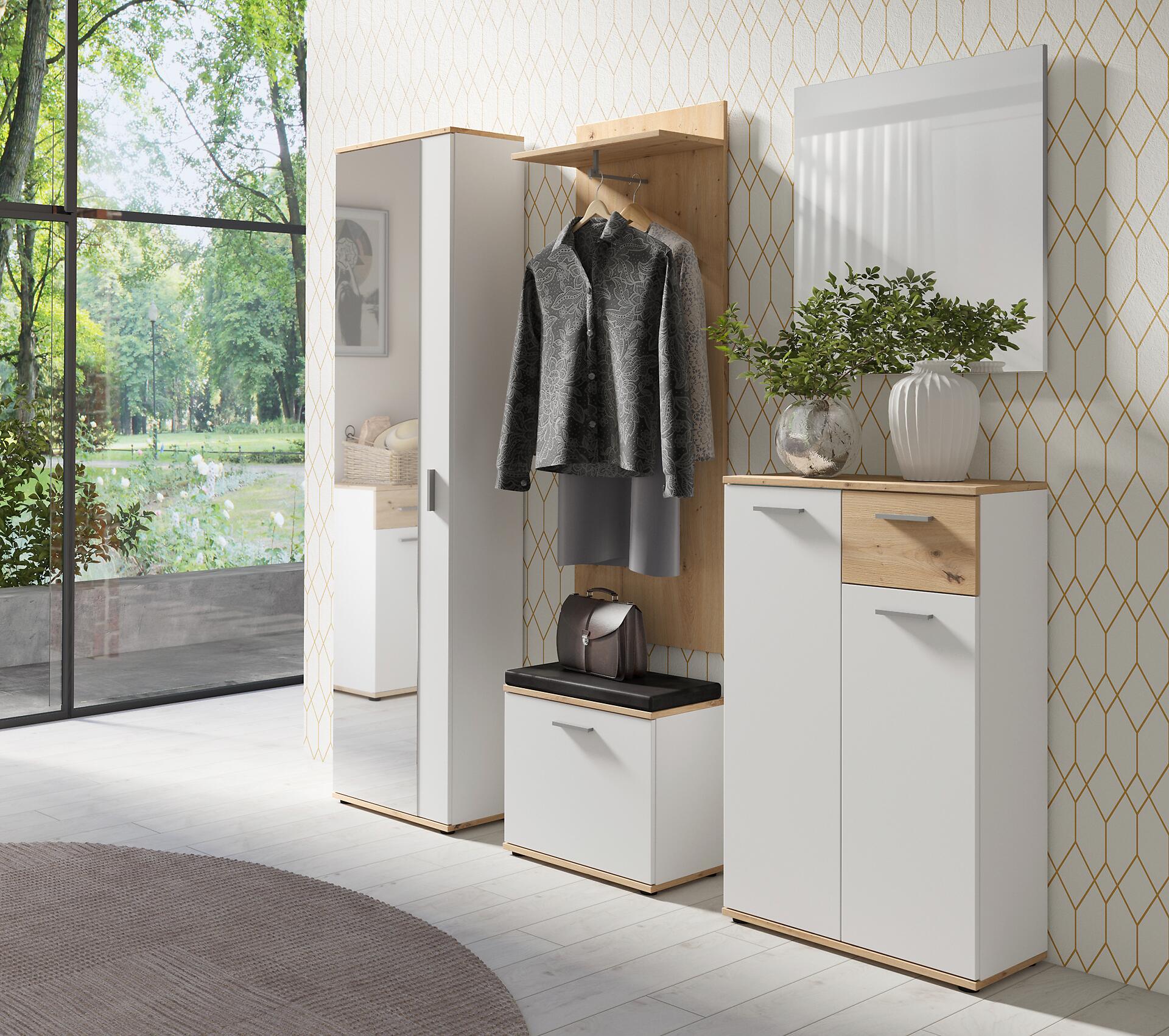 Wandpaneel JAKOB Eiche Nachbildung Holzwerkstoff B/H/T: ca. 48x140x28 cm