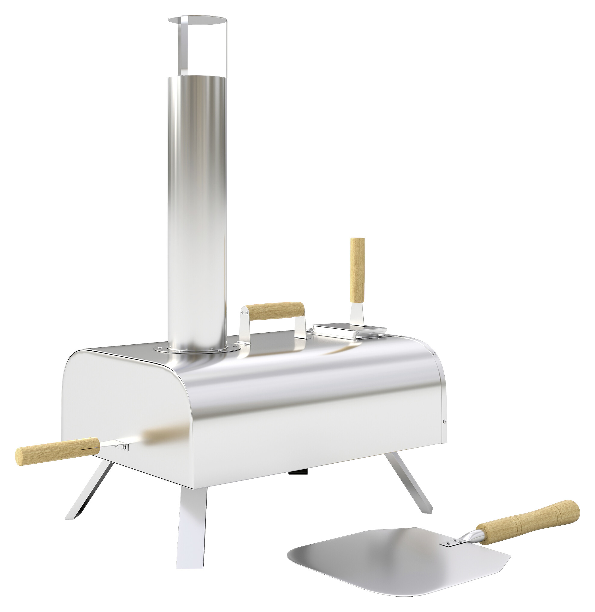 Outsunny Pizzaofen Edelstahl B/H/L: ca. 36x75x79 cm